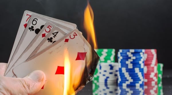 cards on fire