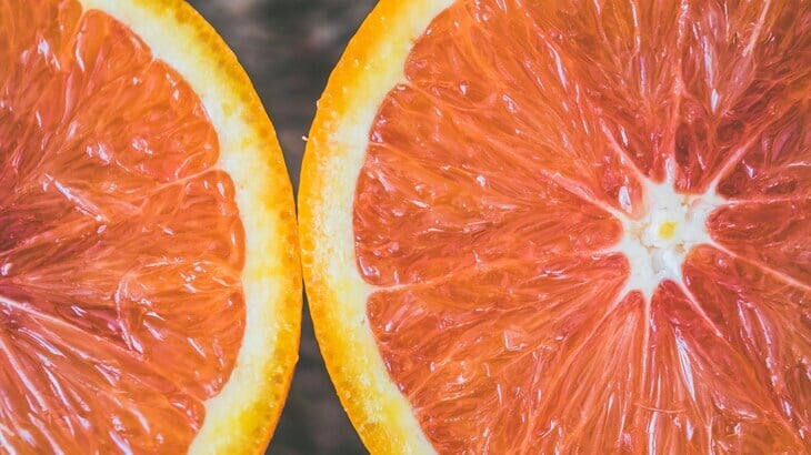 Slices of whole orange